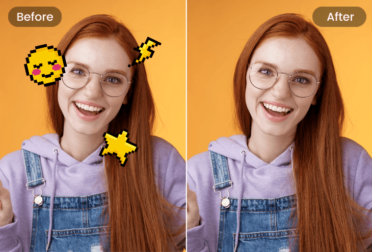 remove emojis from social media photos