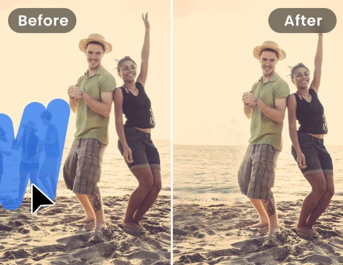 動画から人物を消す