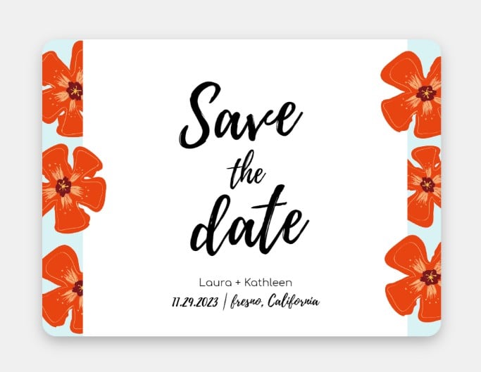 Save the date card design