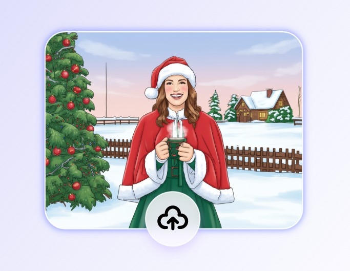 Schritt 1 Ein Bild mit weihnachtlichen Elementen hochladen