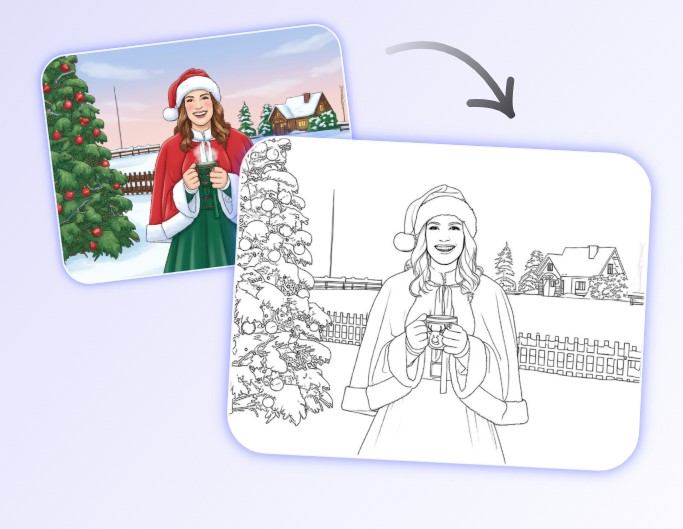 Schritt 2 Fotor KI erkennt das Bild und generiert ein Ausmalbild