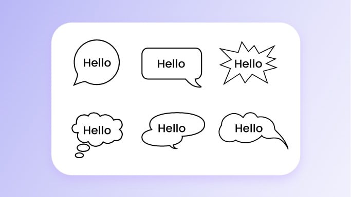 Speech bubbles on Fotor comic maker