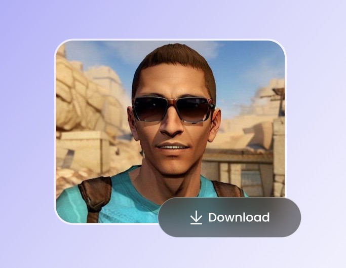 Step 3 Download your PS2 game style transformed photo in high quality for free