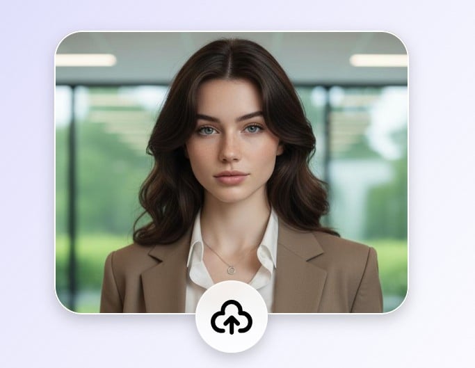 Step one upload a long haired female portrait to Fotor talking photo generator