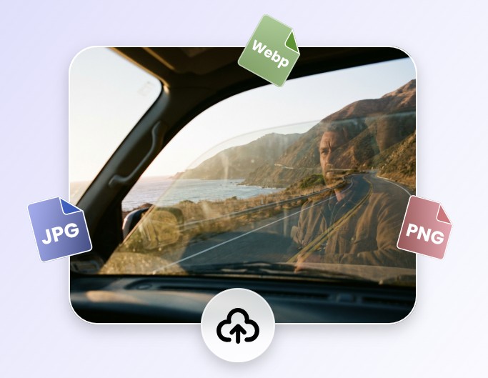Step one upload an image with glasses reflection to Fotor