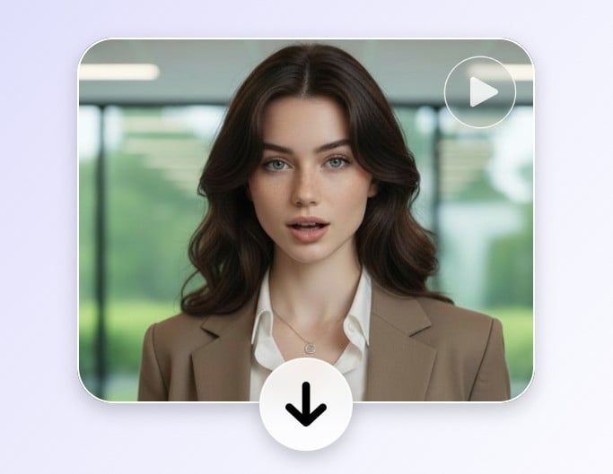 Step three download the talking photo of the female from Fotor talking photo maker