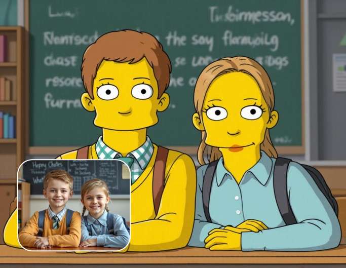 Transformer photo en cartoon avec le Style Simpson