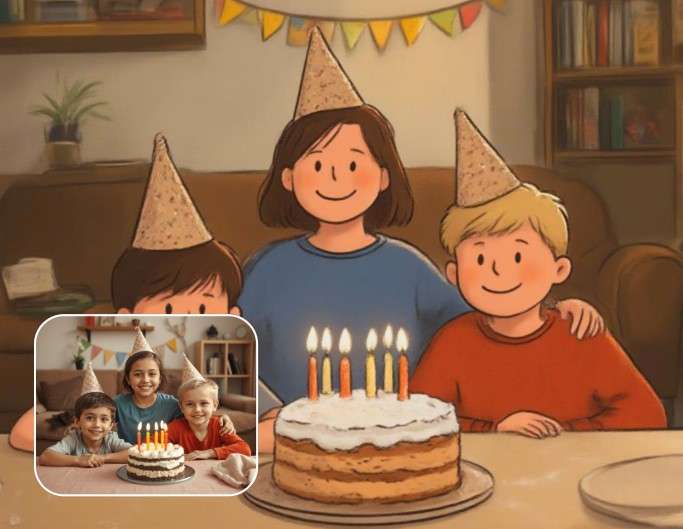 Transformer photo en dessin animé avec le style Dessin animé