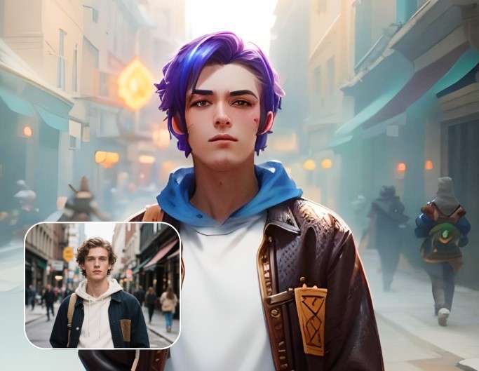 Transformer une image en cartoon avec le style Brillance de la vue