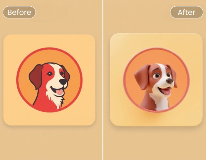 Transformer une photo de chien en 3 D gratuitement