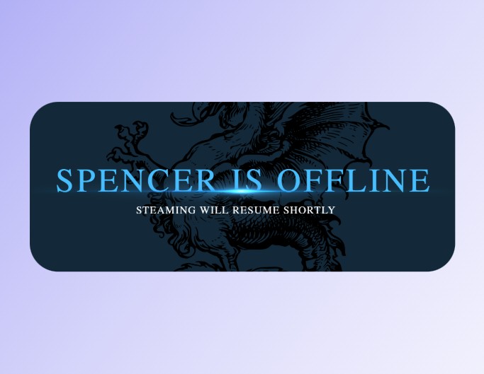 Twitch deep blue dragon offline banner