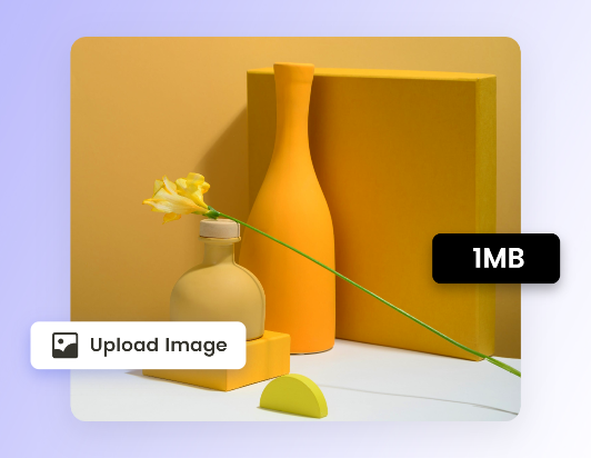 Upload 1 MB image of vase and flower