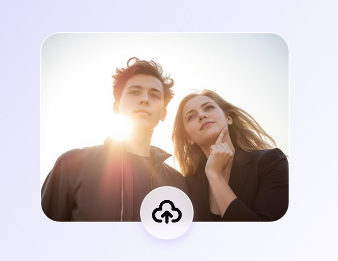 Upload a group photo of a couple to fotor pixel art maker