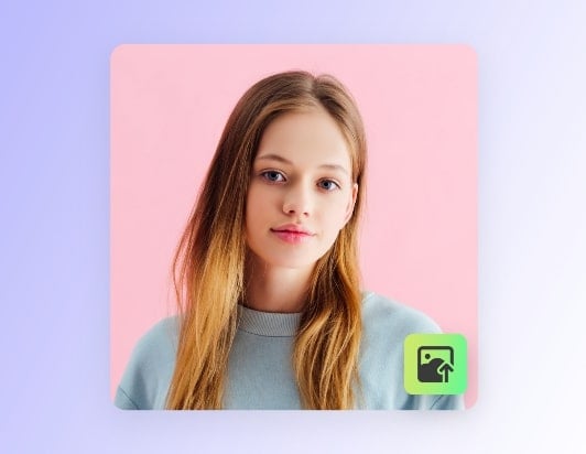 元顔写真をアップロード