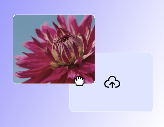 Laden Sie das Blumenvideo in Fotors Tool zur Videofarbkorrektur hoch