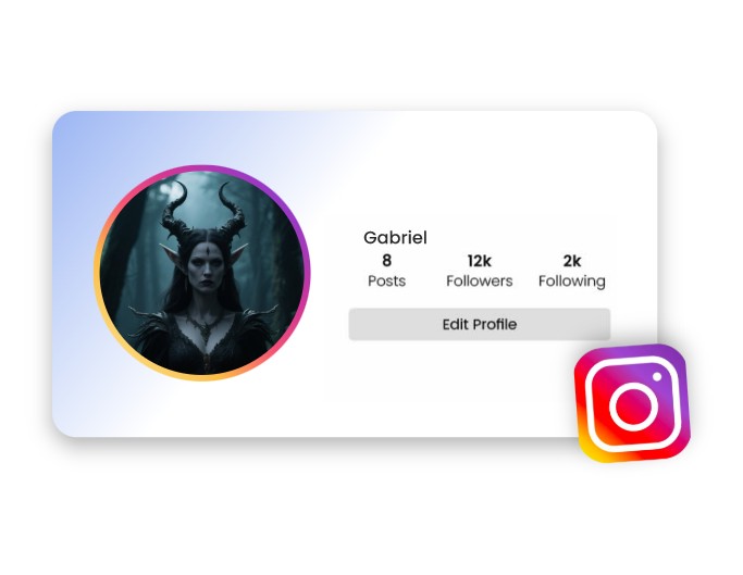 Use a dark fantasy elf image as your ig profile picture