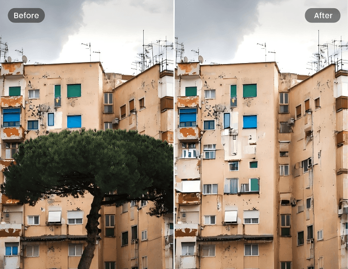 Utiliza la herramienta de eliminación de marcas de agua de Fotor para eliminar los elementos superfluos de la foto