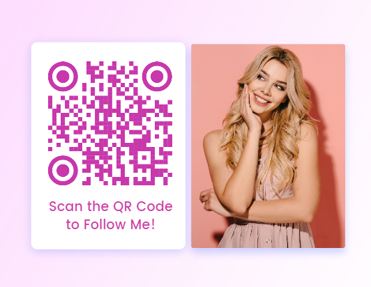 Use the instagram qr code to call to action to follow the influencer