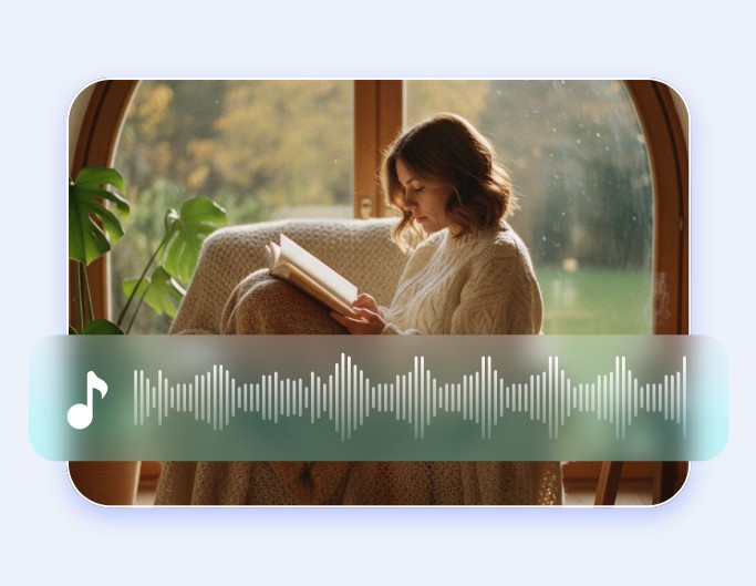 A female is reading a book while listening to lofi songs