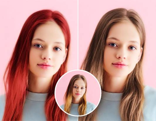 Hair Color Changer: Virtual Hair Color Try on With Fotor