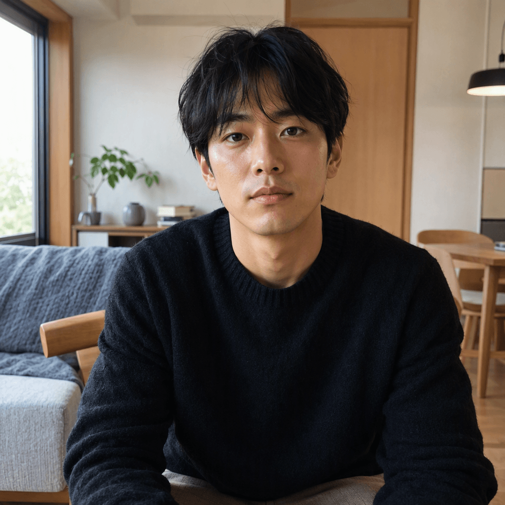 一幅日式風格的男性肖像
