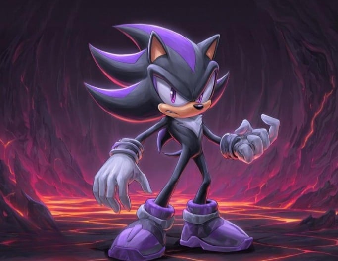 A purple oc in sonic style