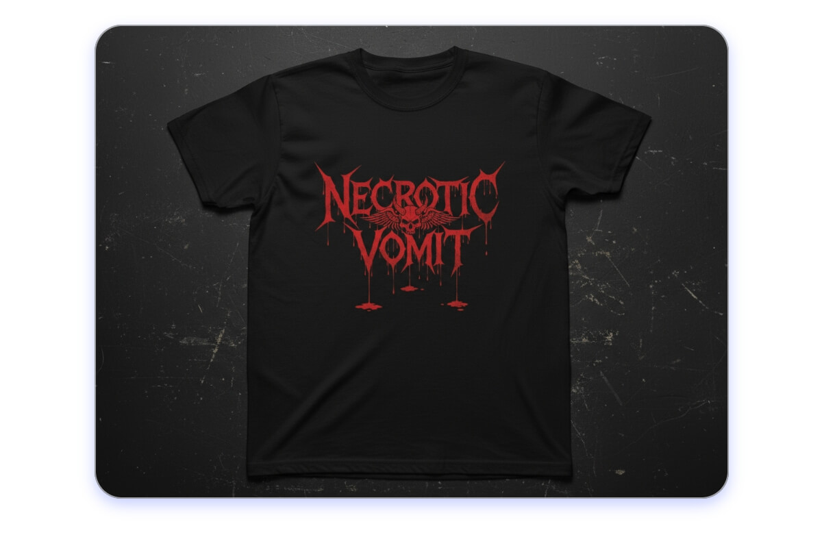 Achieve death metal logo t shirt merch mockup
