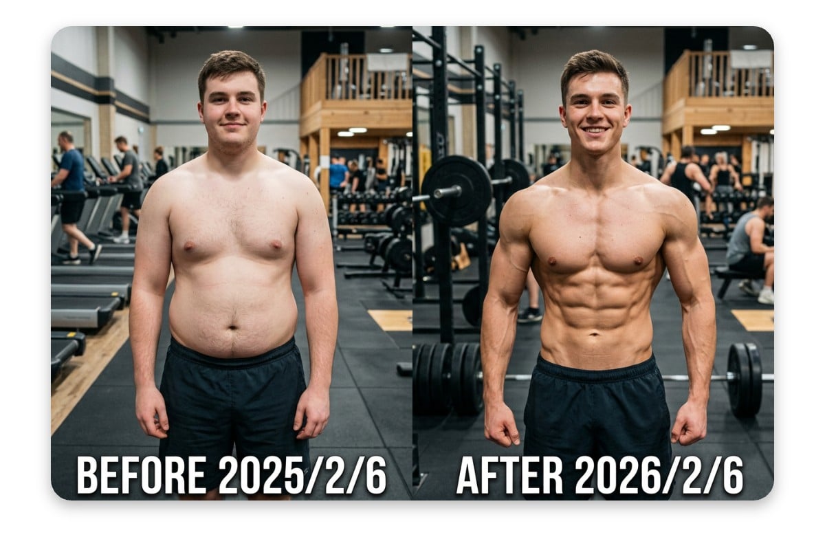 Add date to fitness photos for before and after comparison