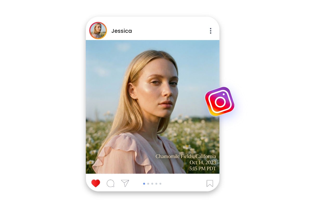 Add date to photo for posts with Fotor free date editor