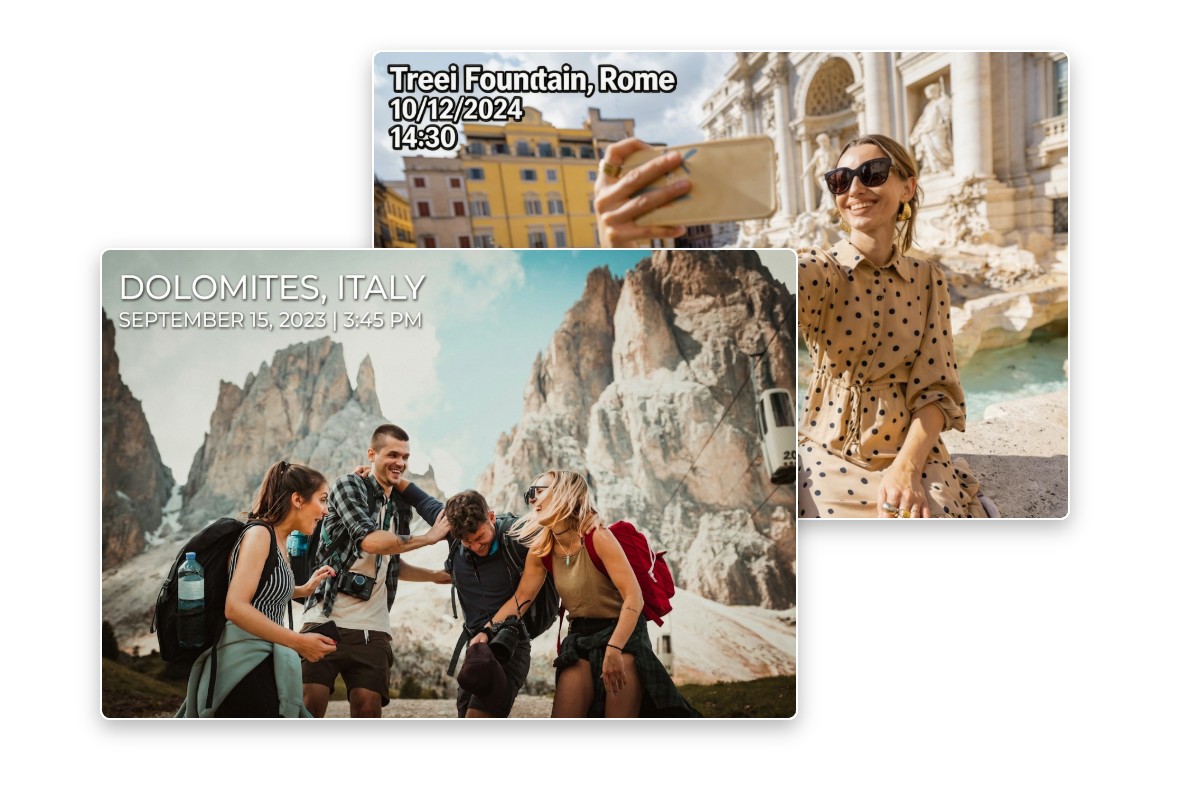 Add date to travel photos with Fotor free date editor