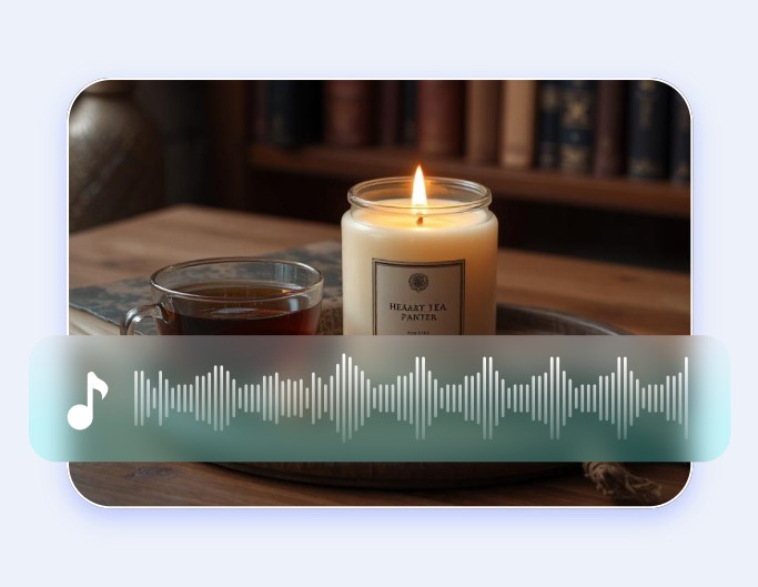 Add lofi music to aromatherapy candle ad video