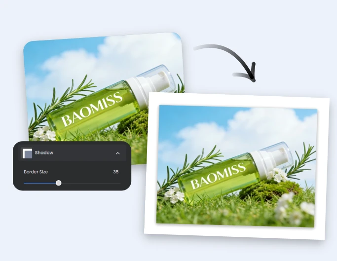 Add shadow border to a ecommerce product photo