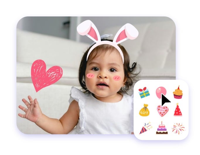 Add stickers to photos