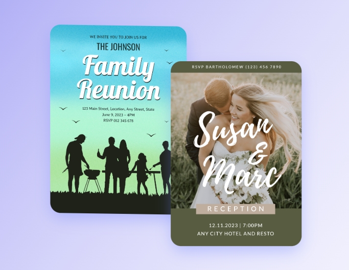 Add text to photos to make different posters