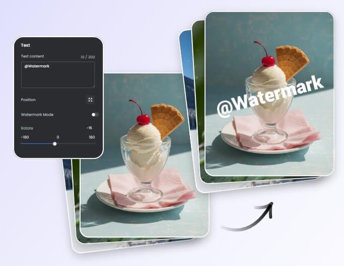 Add watermarks to photos in bulk
