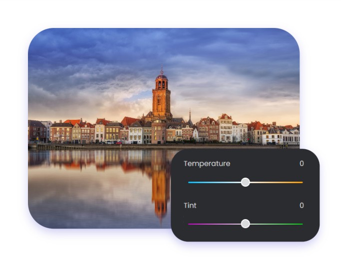 Adjust color grading in Fotor photo editor