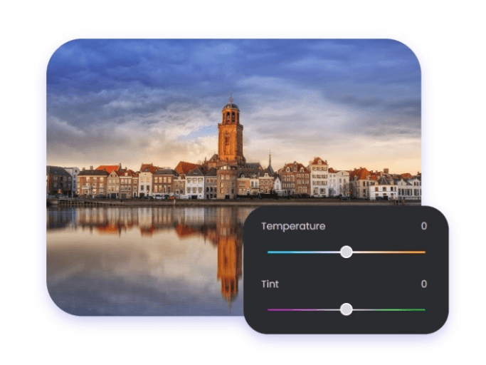Adjust color grading in Fotor photo editor