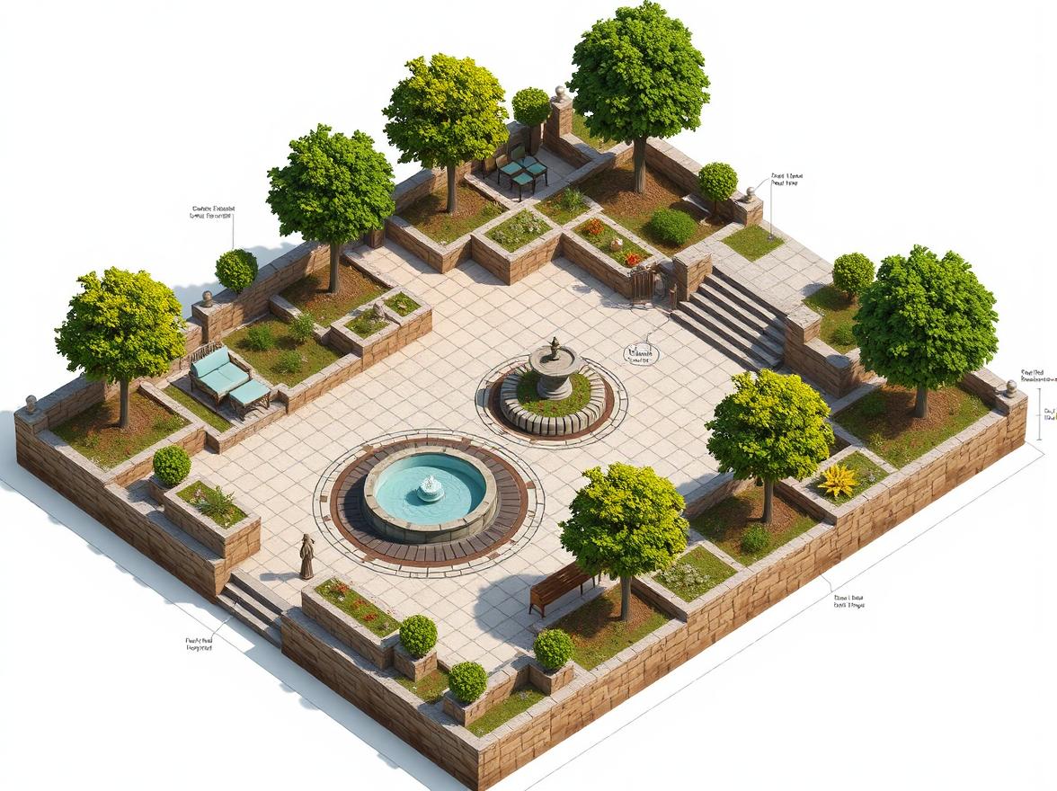 Ai cad file of a garden design created by fotor