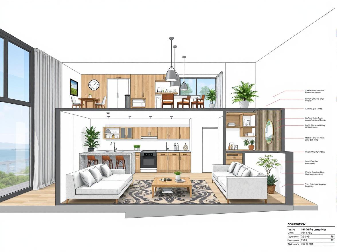 Ai cad file of an interior design plan created by fotor