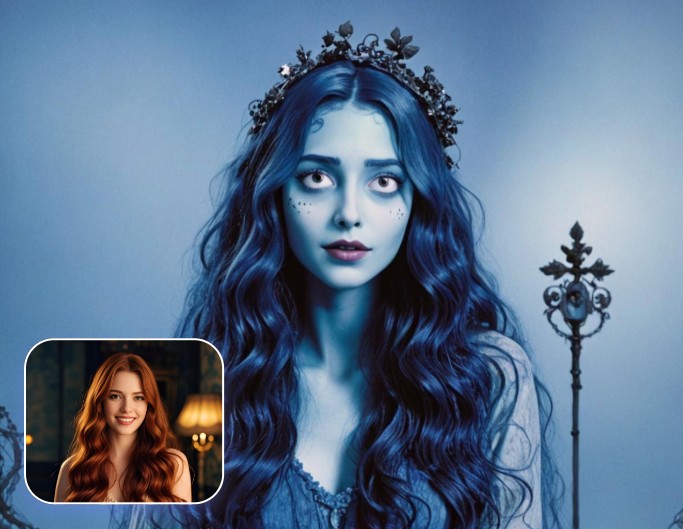 Ai corpse bride filter to make a corpse bride makeup