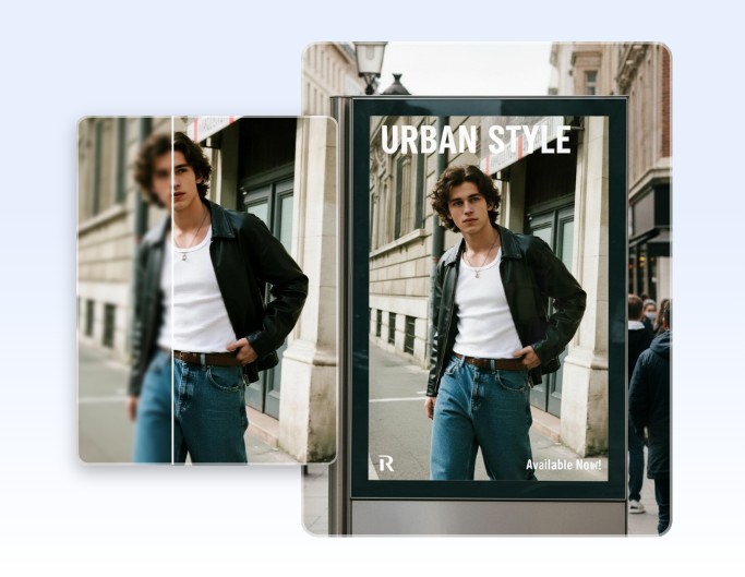 Ai enhance a professional photography of a male portrait and print it out