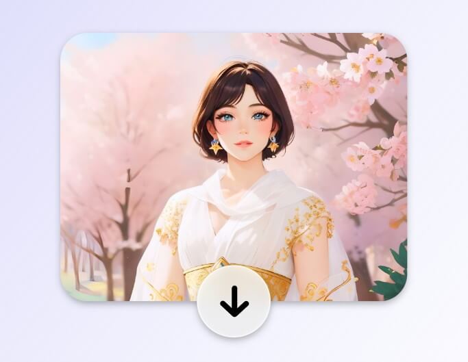 満足いく仕上がりであればダウンロードボタンで保存