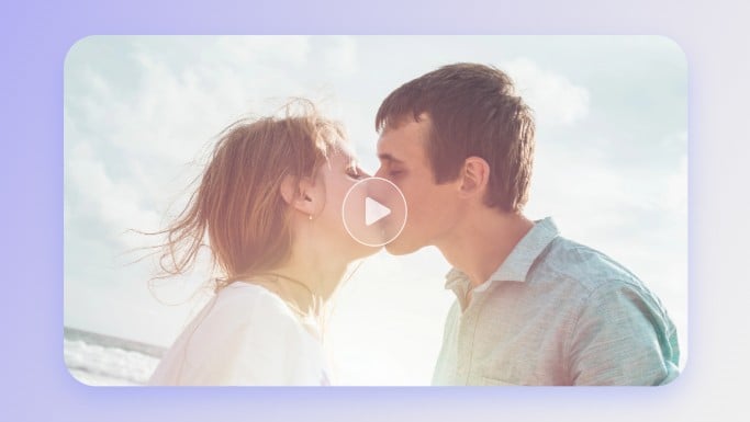 個人プロジェクトに応用されたカップルがキスする AI キス動画