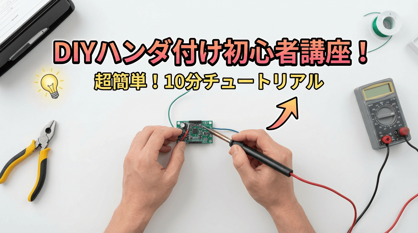 DIYはんだ付けのAIチュートリアルサムネイル生成事例
