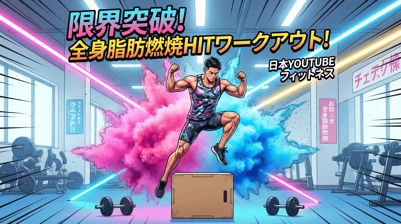 AIフィットネス動画サムネイル生成事例