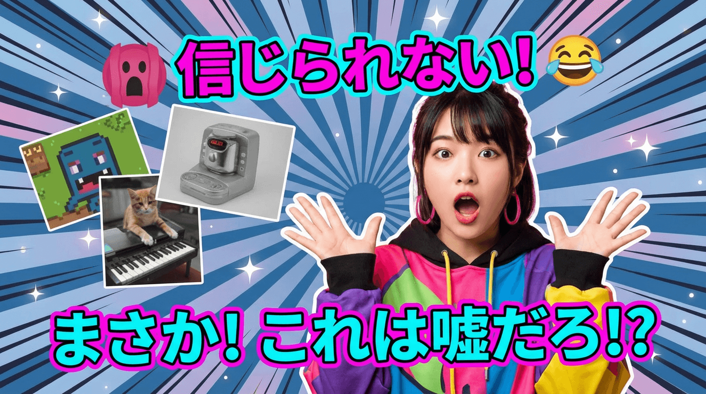 AIリアクション動画サムネイル生成事例