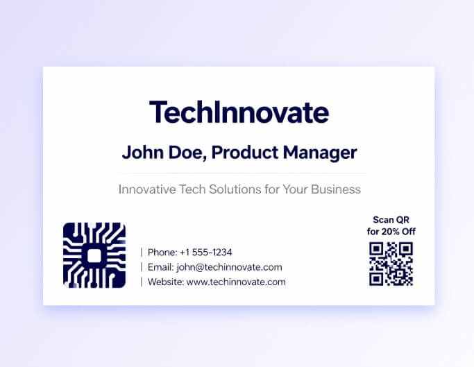An ai business card for products and services