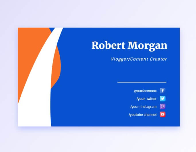 An ai business card for social media sharing