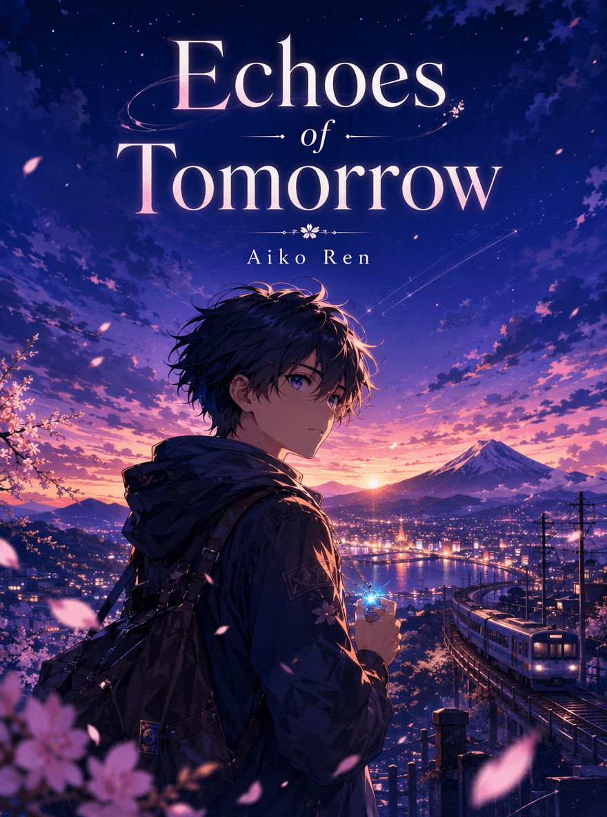 An anime book cover featuring an anime boy