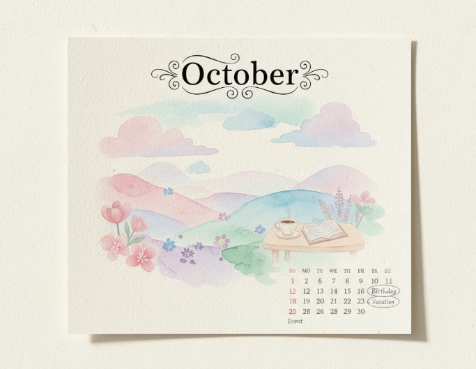 Exemple d'utilisation d'un calendrier avec photo